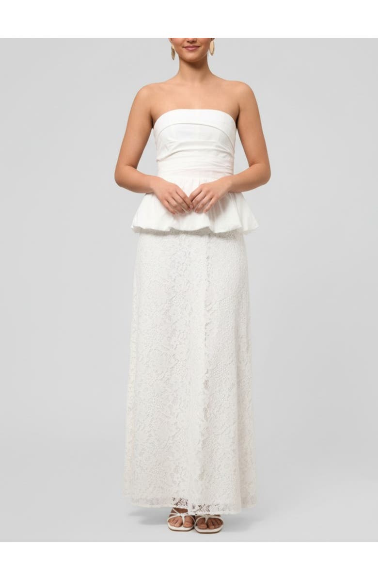 RACHEL Rachel Roy Odette Strapless Maxi Dress, Main, color, White
