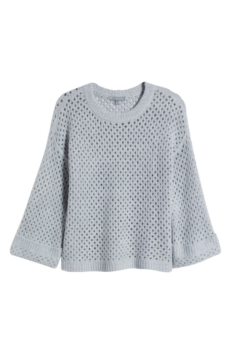 Wit & Wisdom Open Stitch Cuffed Sweater, Alternate, color, Blue Shadow