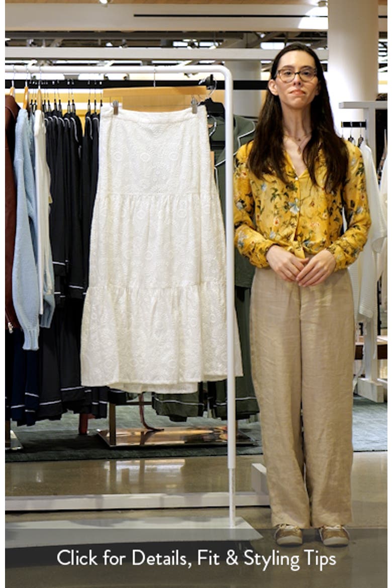 Floral Eyelet Cotton Maxi Skirt video