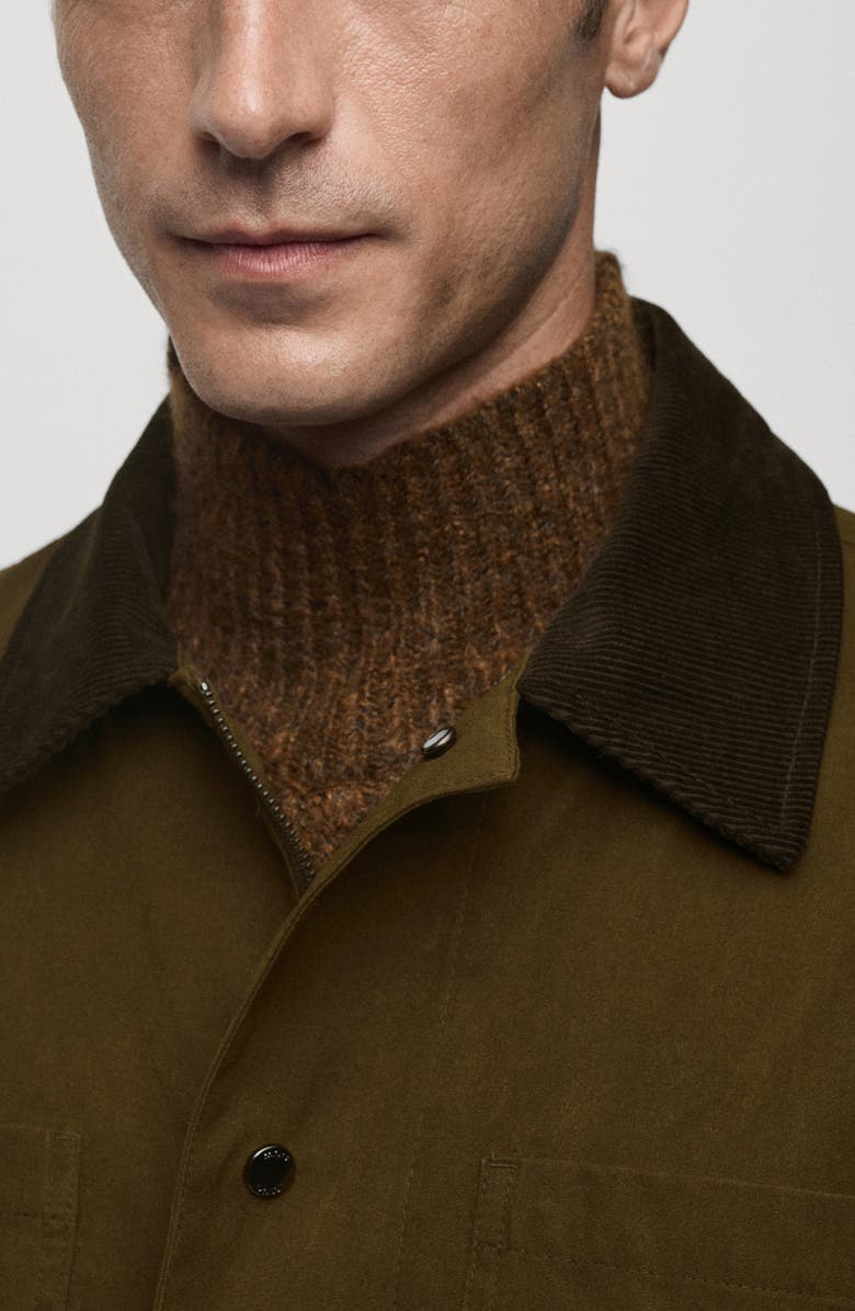 MANGO Corduroy Collar Water Repellent Jacket, Alternate, color, 