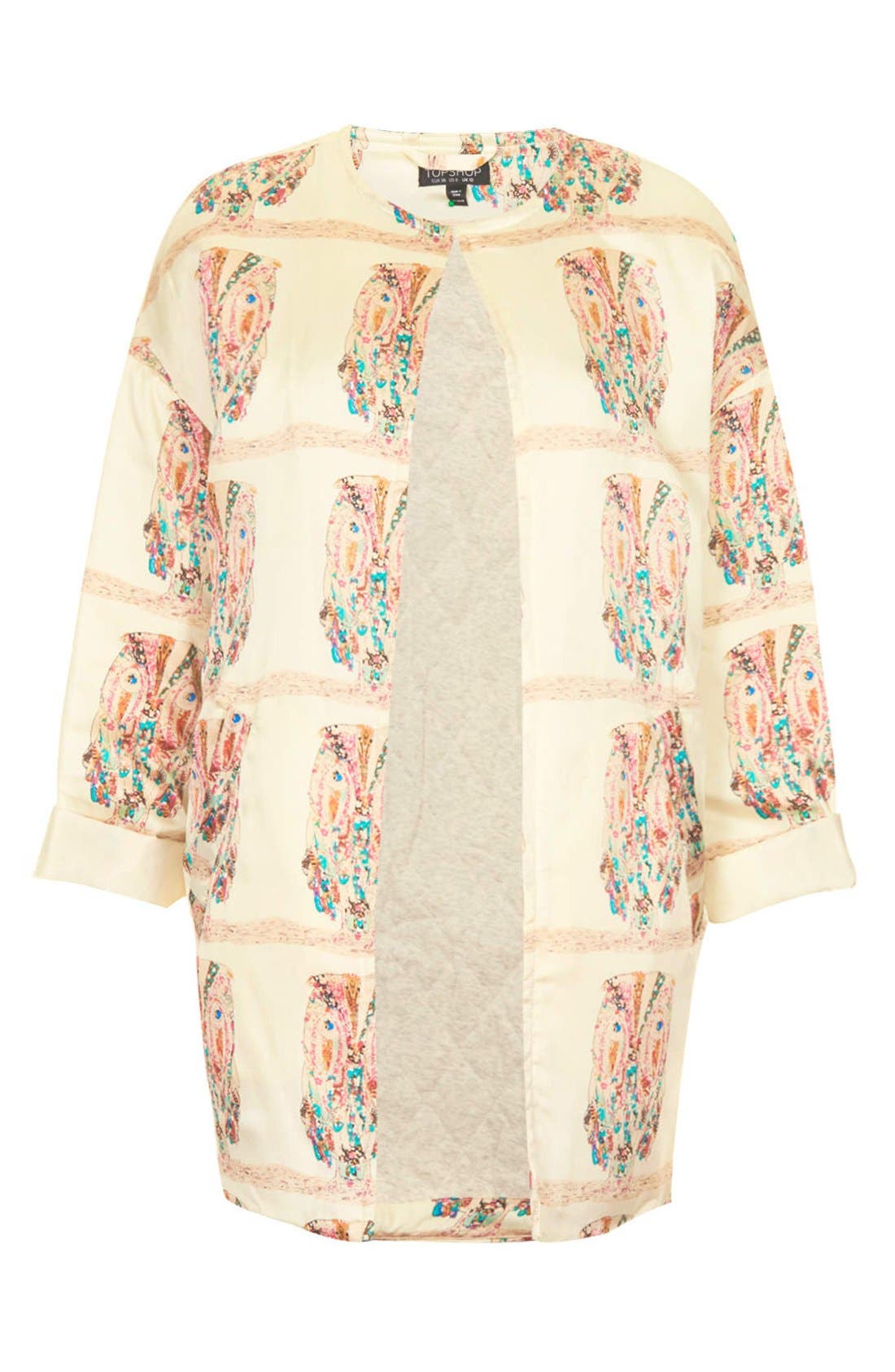 Topshop Owl Pattern Satin Jacket (Women) | Nordstrom