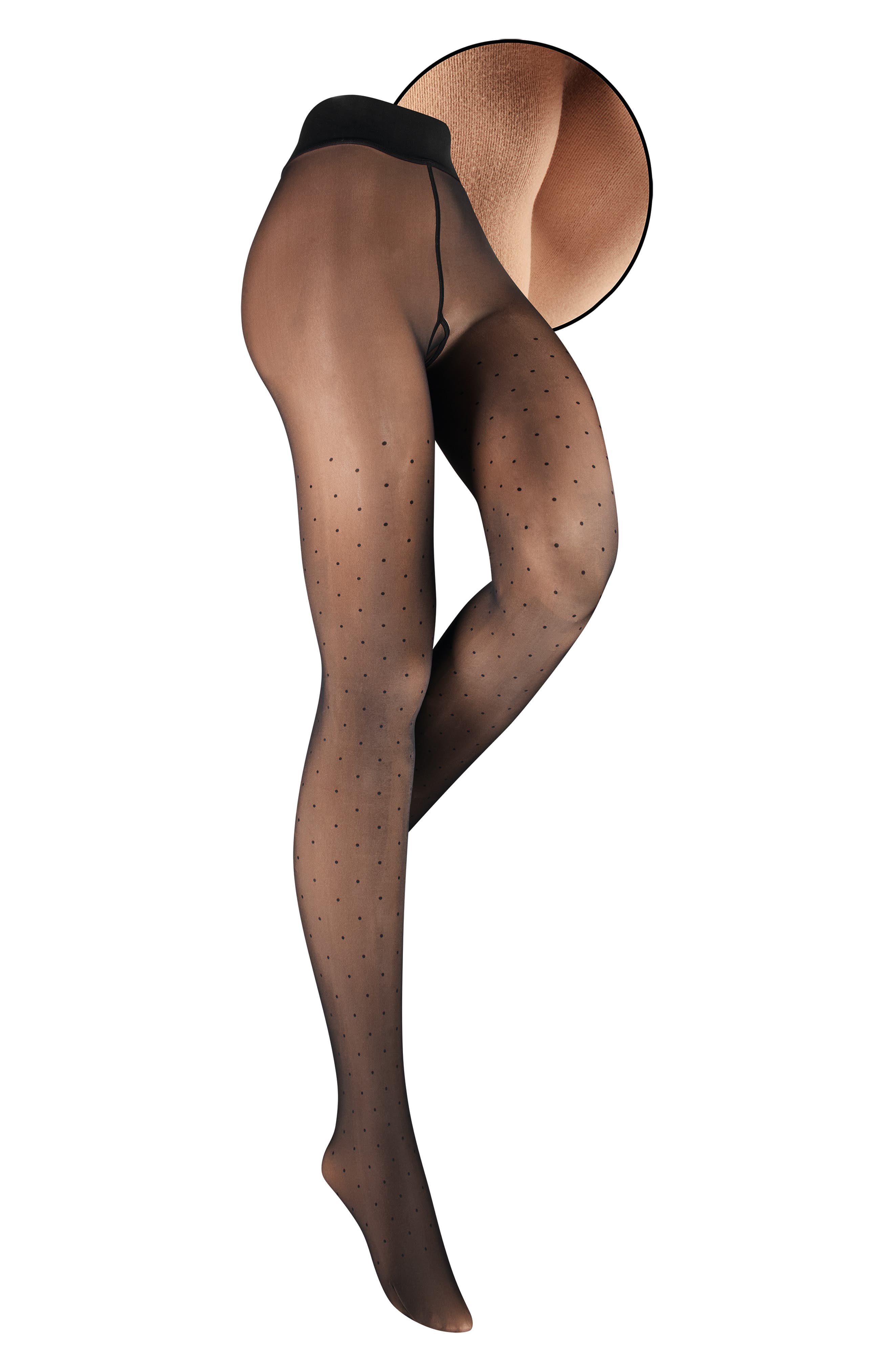 Two Tone Dotted Tights