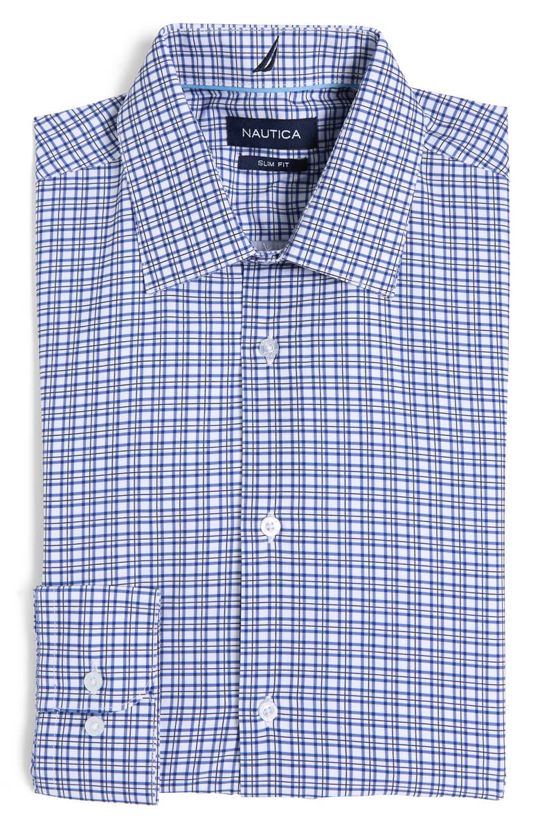 Nautica Trim Fit Dress Shirt, Main, color, 