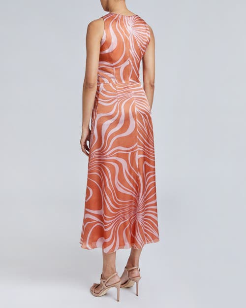 SANTORELLI SANTORELLI EDEN SLEEVELESS MIDI DRESS WITH CENTER RUCHING