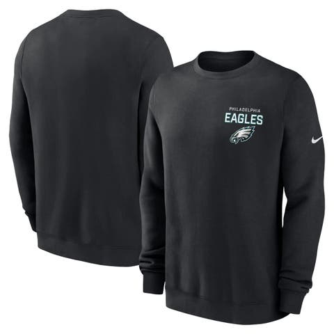 Men's Nike Black Philadelphia Eagles Primetime Club Fleece Pullover Sweatshirt