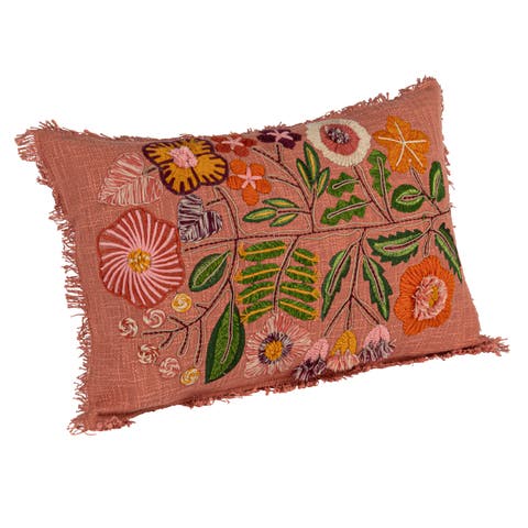 Floral Whisper Lumbar Pillow, Multicolor