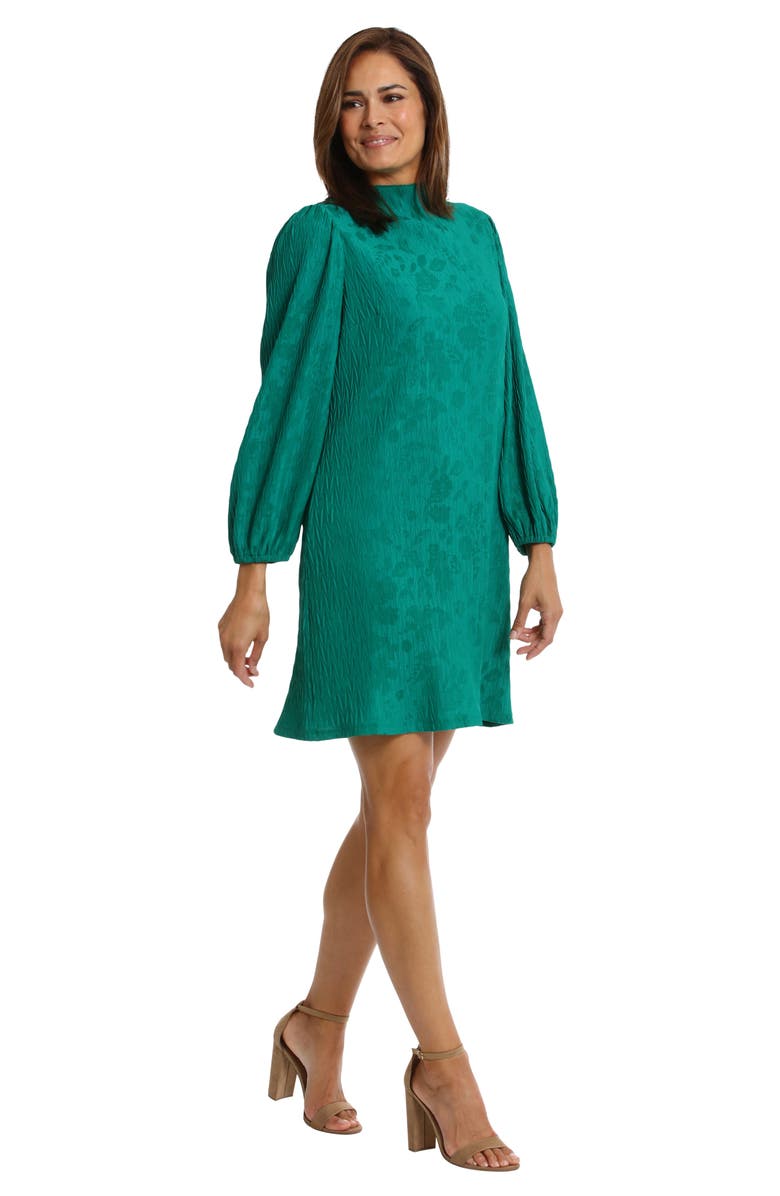London Times Long Sleeve Jacquard Shift Dress, Alternate, color, 
