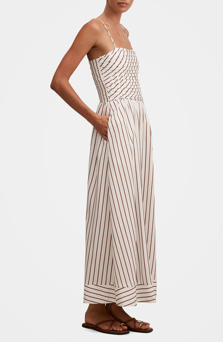 Ever New Tanya Stripe Maxi Sundress, Alternate, color, Brown And White Stripe