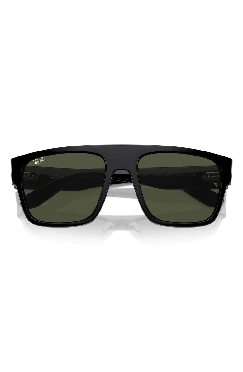 Ray-Ban 57mm Square Sunglasses, Alternate, color, Black
