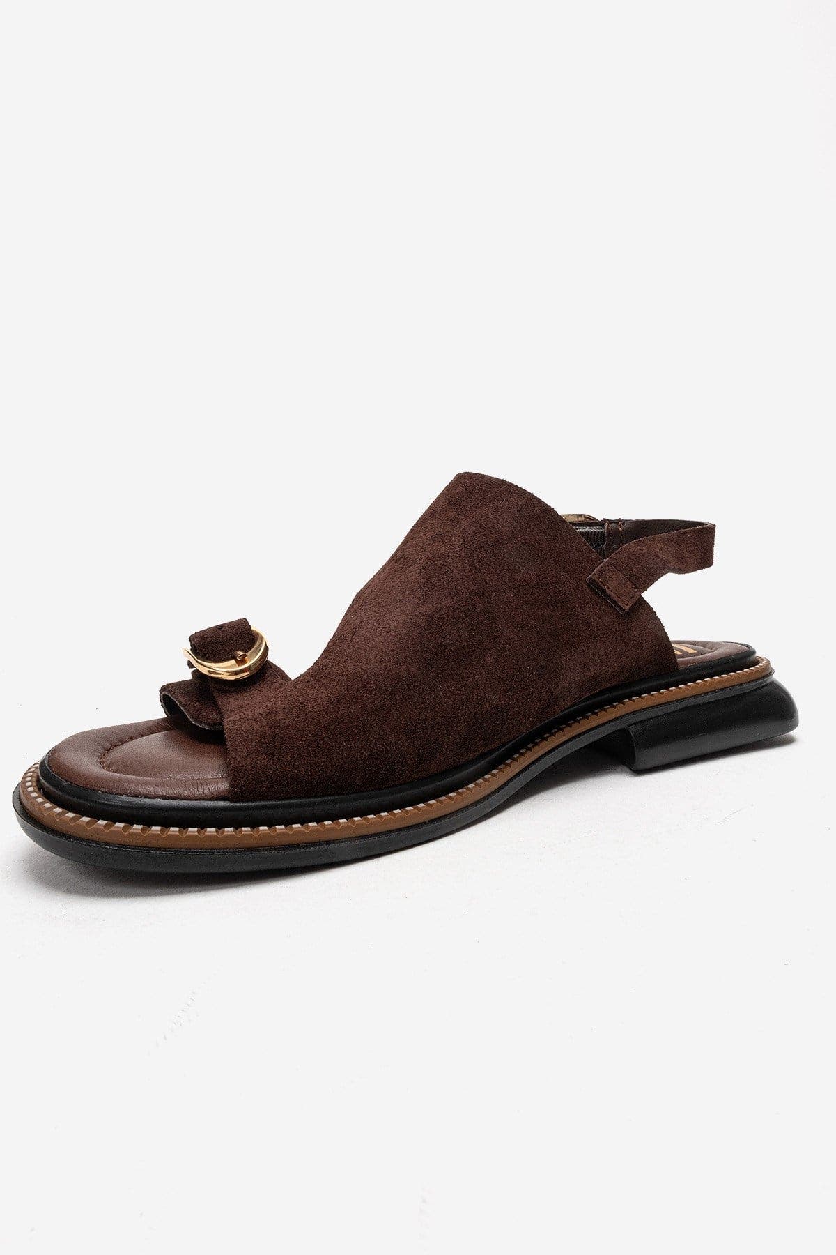Cruel Leather Sandal, Alternate, color, Brown Suede