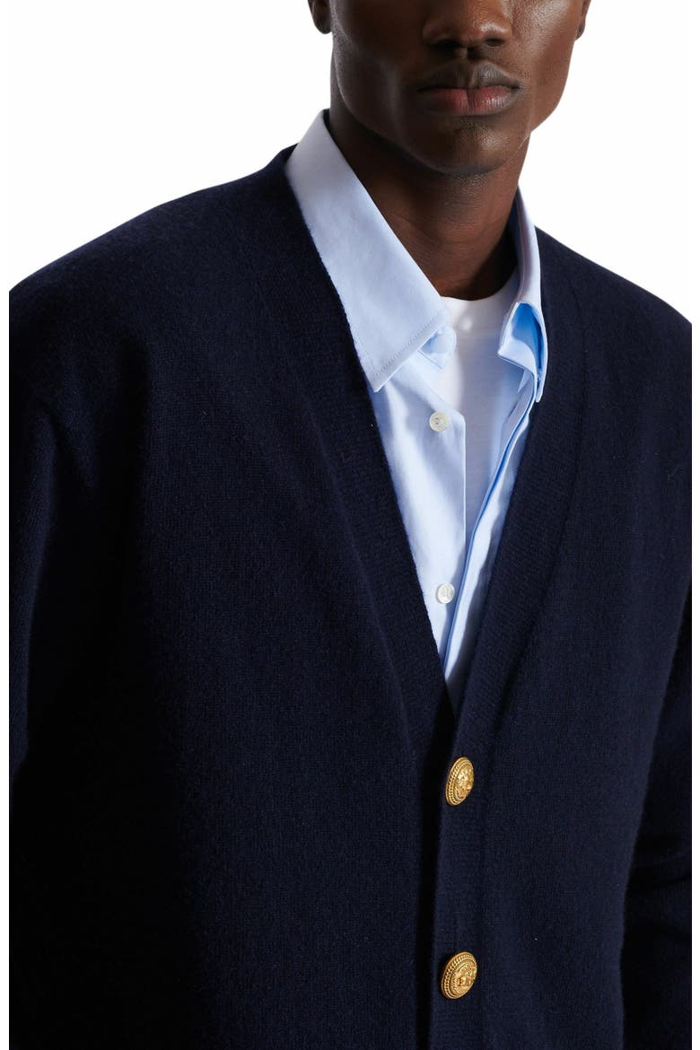 Eco-Cashmere Cardigan, Alternate, color, Navy