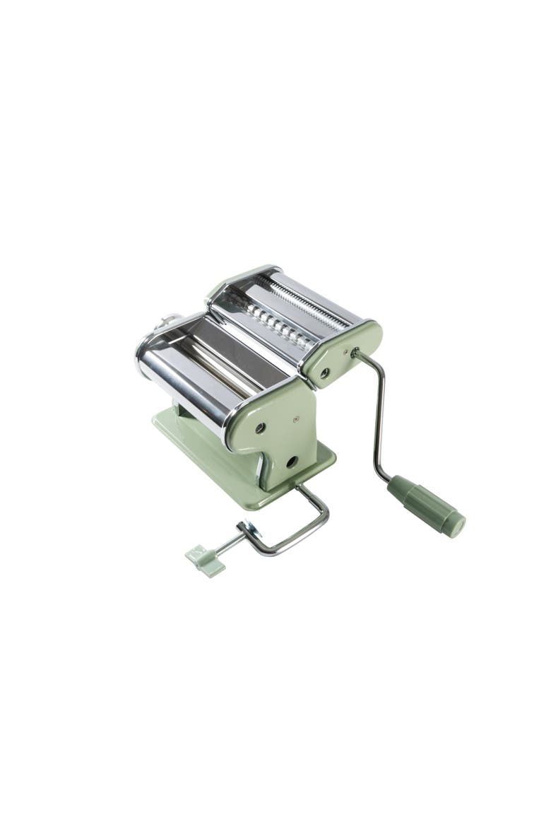 Pasta La Vista Manual Pasta Maker Machine with Rollers & Cutters, Main, color, Green