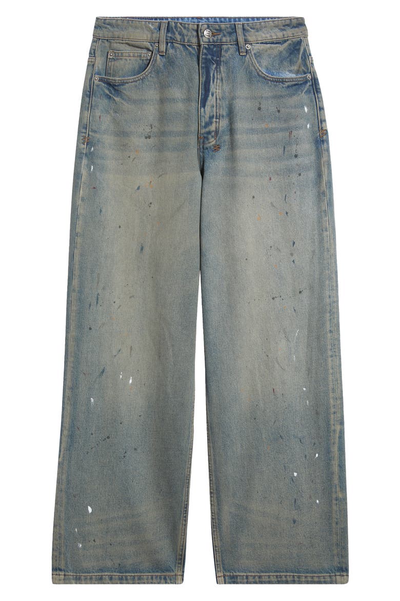 Maxx Workshop Painted Relaxed Leg Jeans, Main, color, DENIM