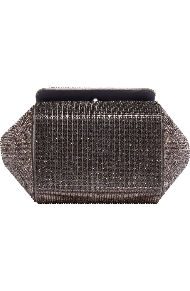 LADY COUTURE Architectural Rhinestone Evening Bag, Alternate, color, Pewter