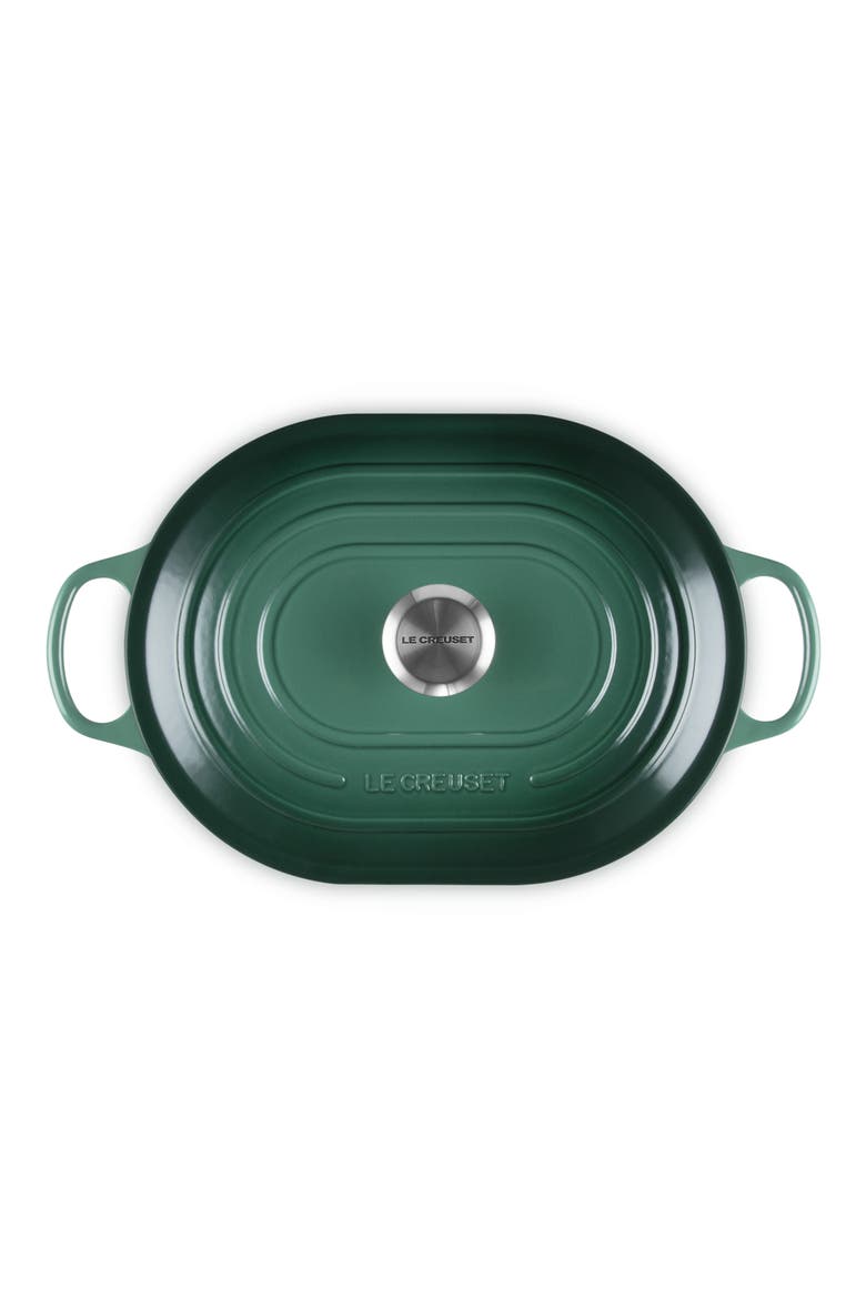 3.75-Quart Oval Enameled Cast Iron Casserole, Alternate, color, ARTICHAUT