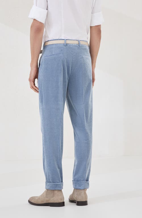 Brunello Cucinelli Corduroy Trousers In Blue