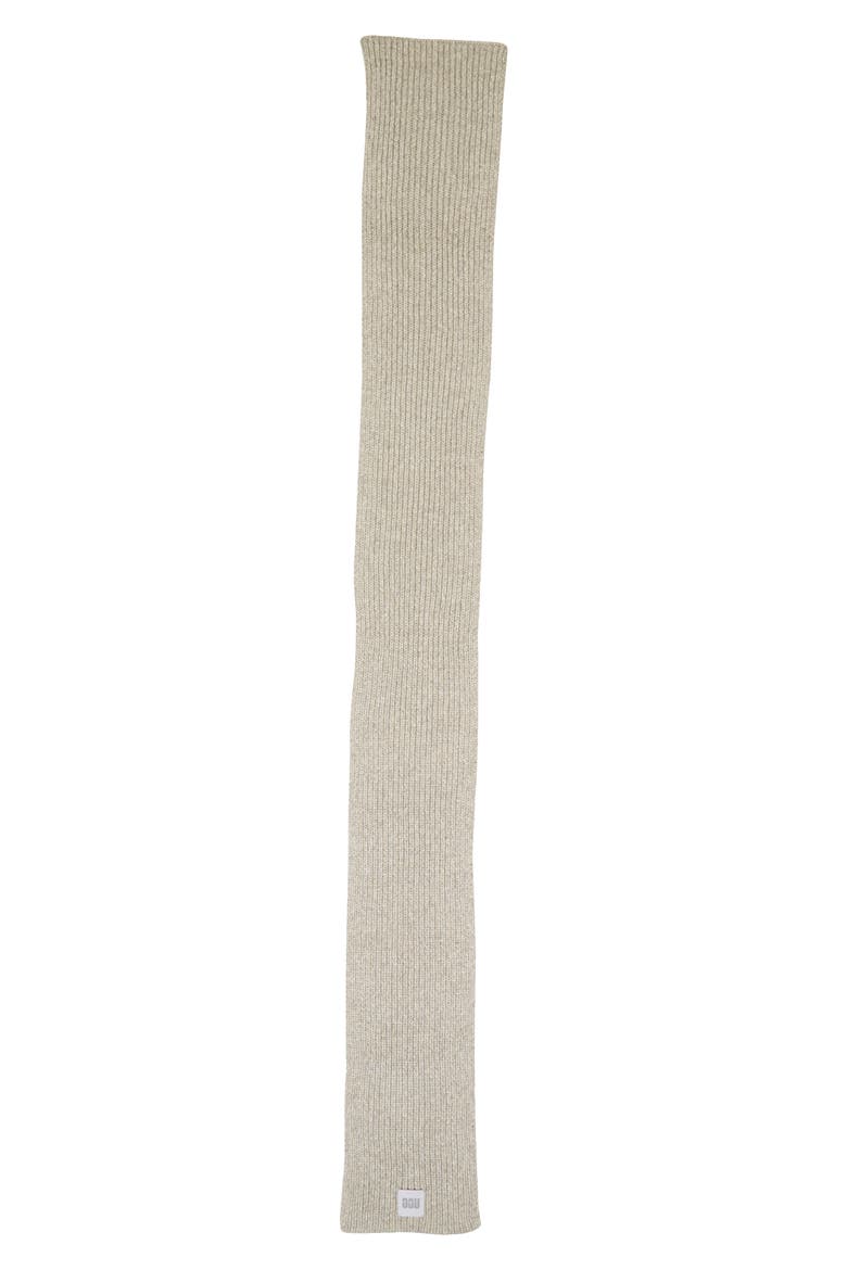 Chunky Rib Scarf, Alternate, color, LIGHT GREY