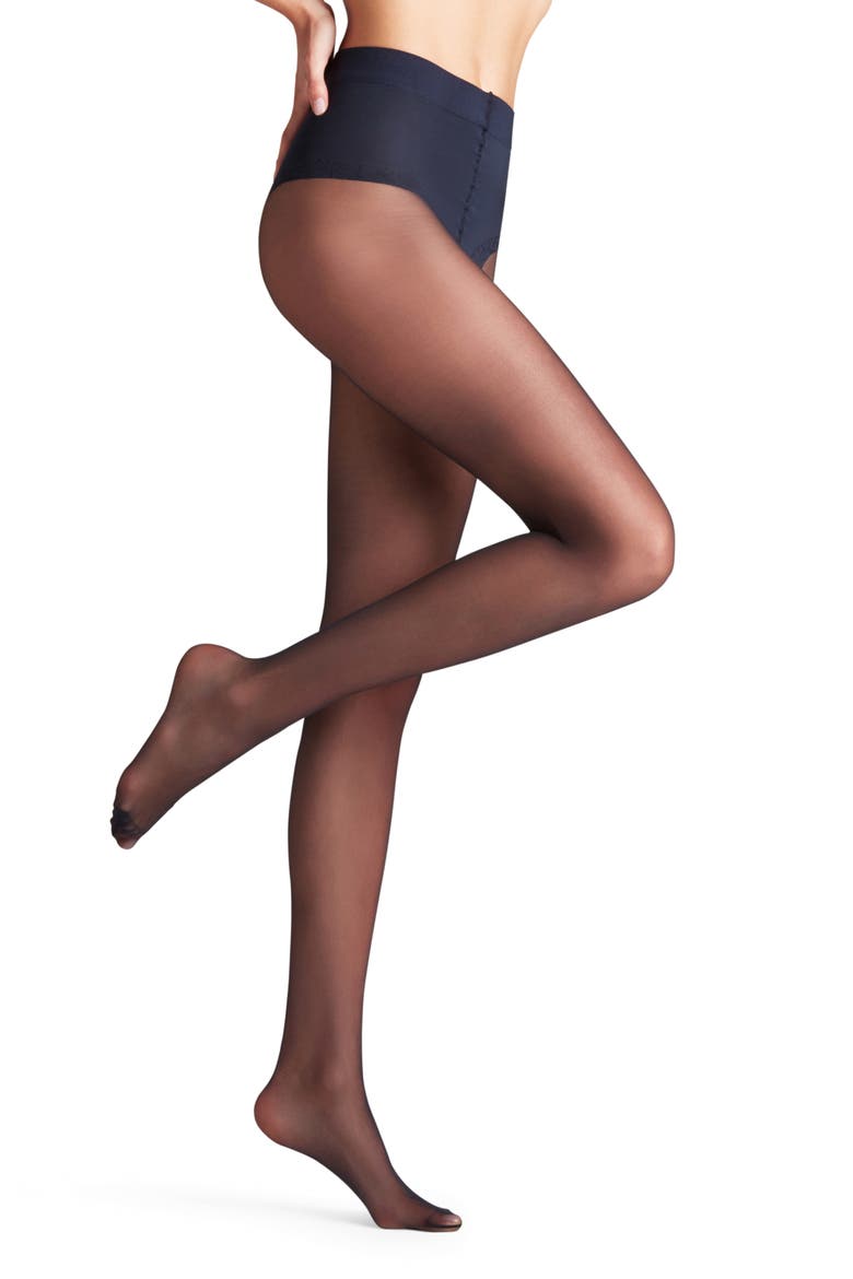 'Shaping Top 20' Control Top Pantyhose, Main, color, MARINE