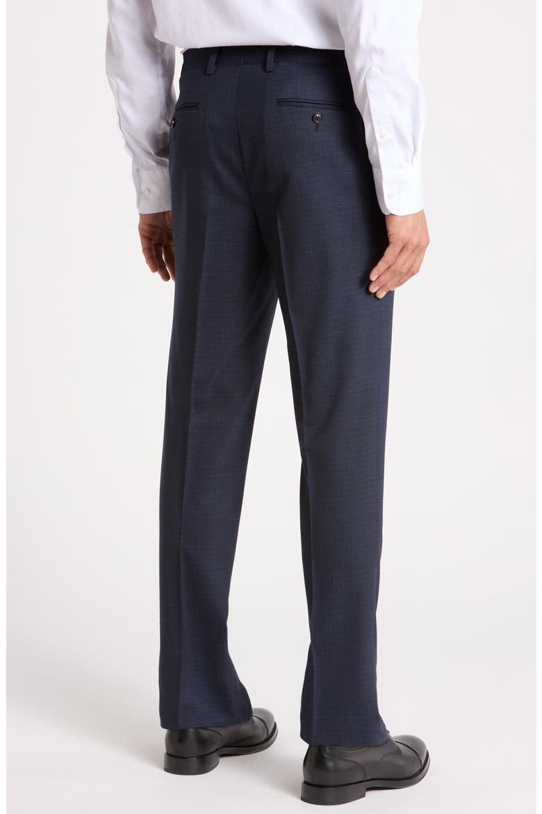 Flat Front Stretch Wool Blend Suit Trousers, Alternate, color, BLUE