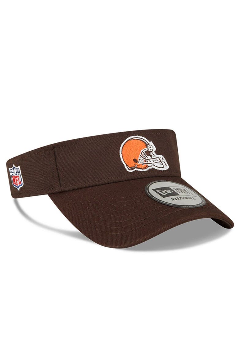 Men's New Era Brown Cleveland Browns 2022 Sideline Adjustable Visor, Main, color, Brown