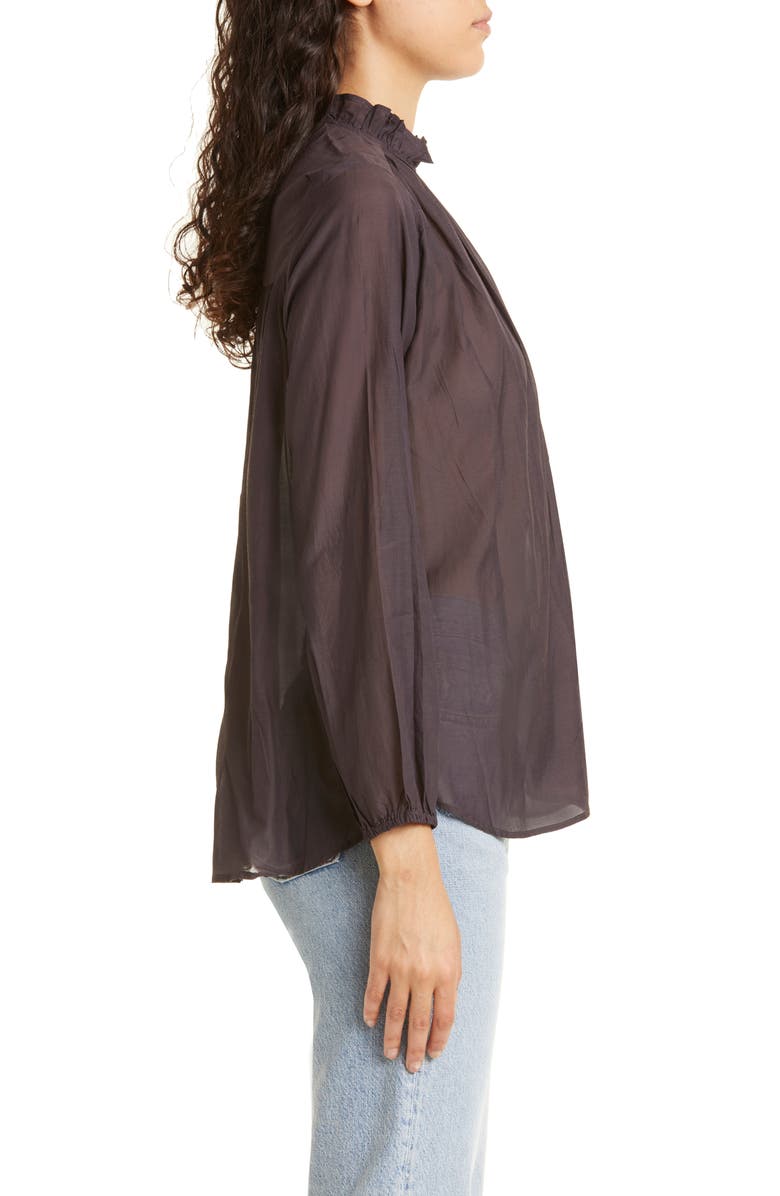 MILLE Francesca High Neck Cotton Blouse, Alternate, color, 