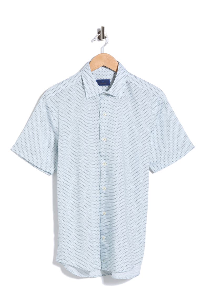 Floral Print Short Sleeve Shirt, Alternate, color, WHITE/ GREEN