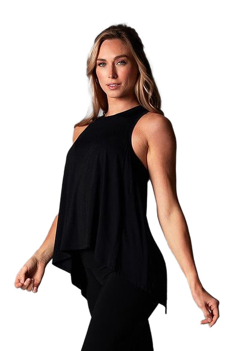 Tie Back Tank, Alternate, color, EBONY
