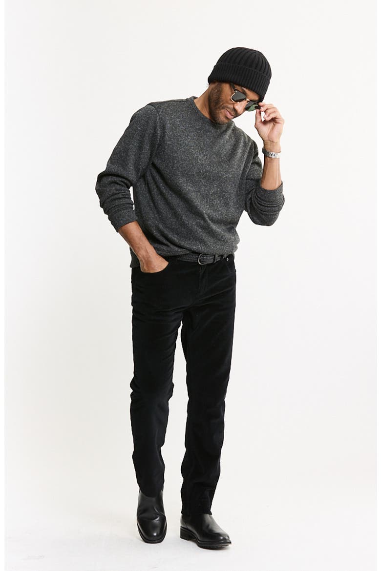 Stretch Fleece Crewneck Sweater, Alternate, color, CHARCOAL FLEECE