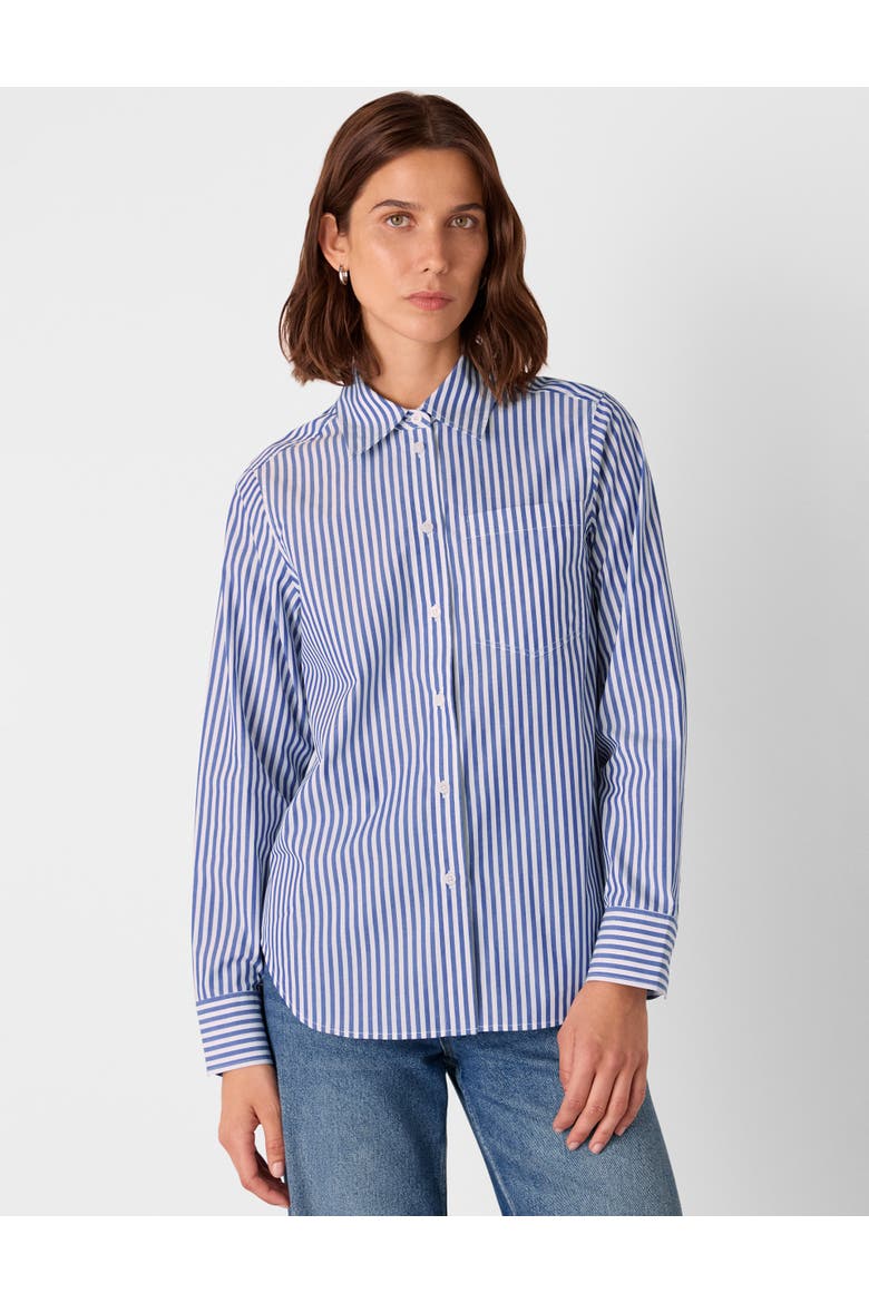 Relaxed Fit Stripe Shirt, Main, color, Blue/White