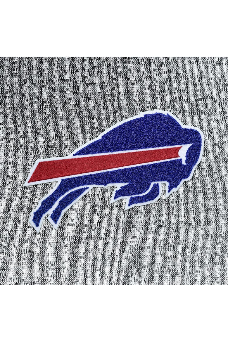 Men's Antigua Heathered Gray Buffalo Bills Absolute Chenille Pullover Hoodie, Alternate, color, Heather Gray