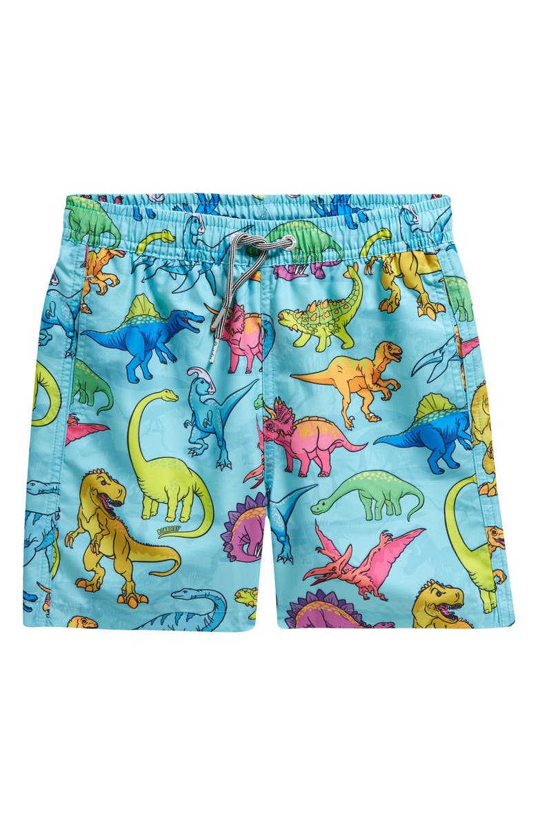Boardies Kids' Vibrant Dino Swim Trunks, Main, color,
