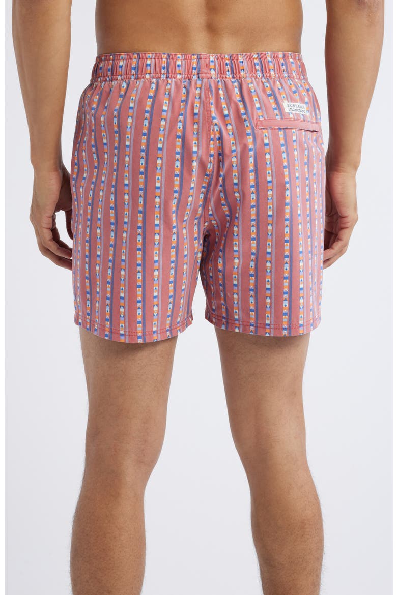 Bungalow Swim Trunks, Alternate, color, RED SAILING STRIPE