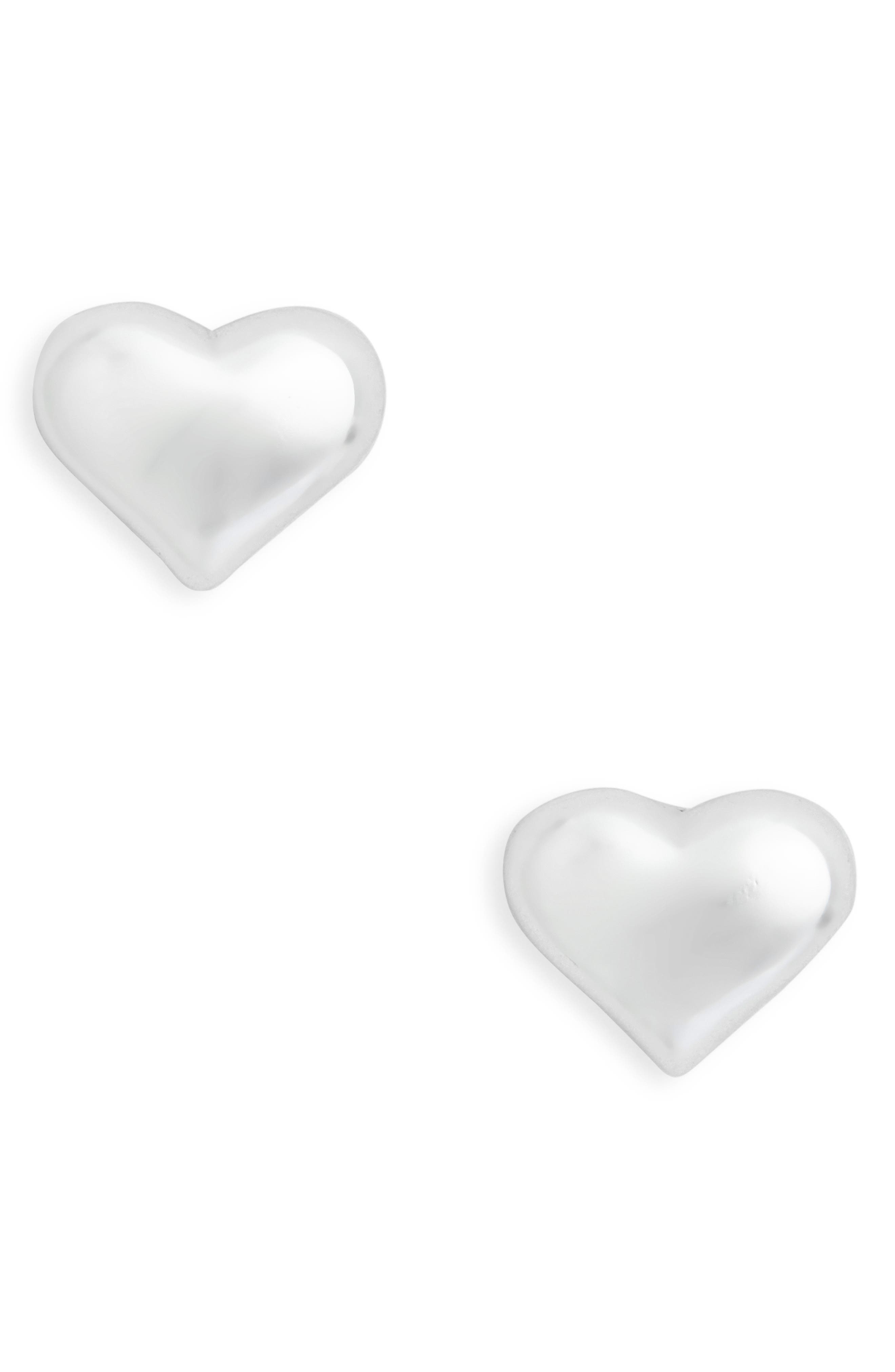 ARGENTO VIVO Puffy Heart Stud Earrings