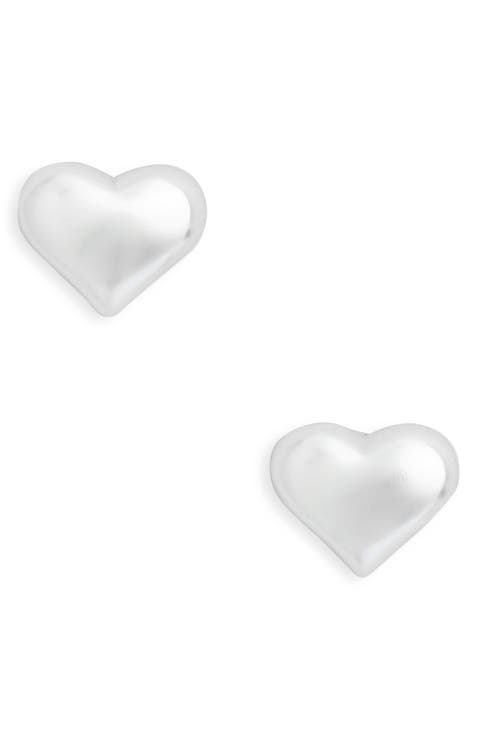 Puffy Heart Stud Earrings
