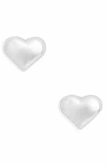 ARGENTO VIVO Puffy Heart Stud Earrings