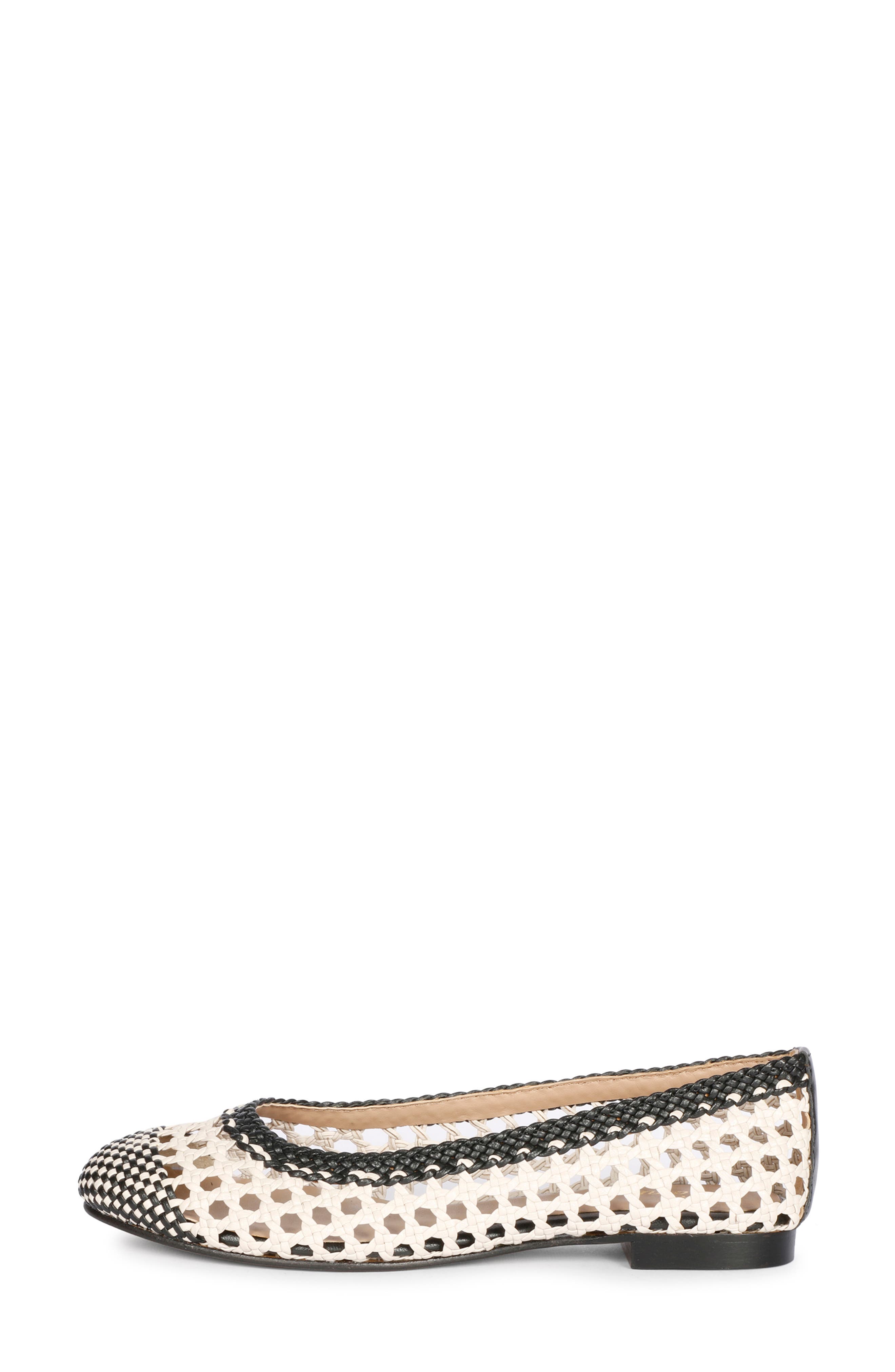 SAINT G Via Woven Flat, Alternate, color, Black Ivory