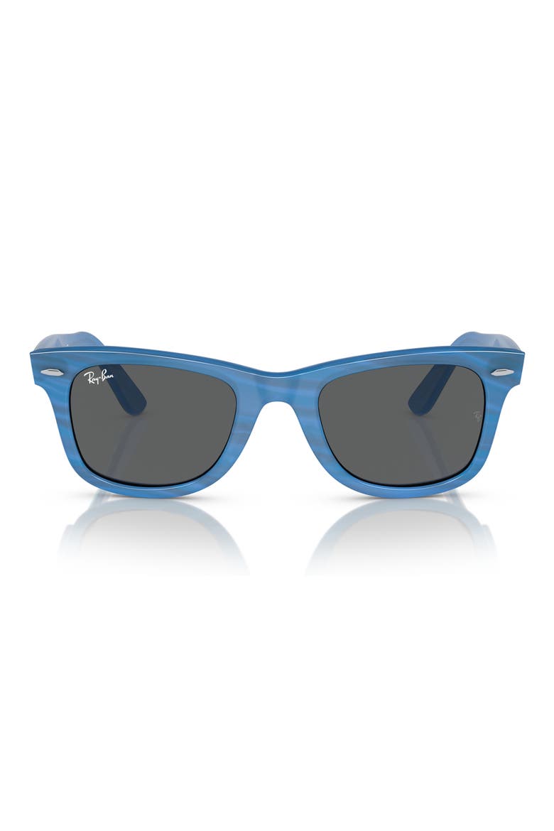 52mm Square Sunglasses, Main, color, STRIPED BLUE / GREY