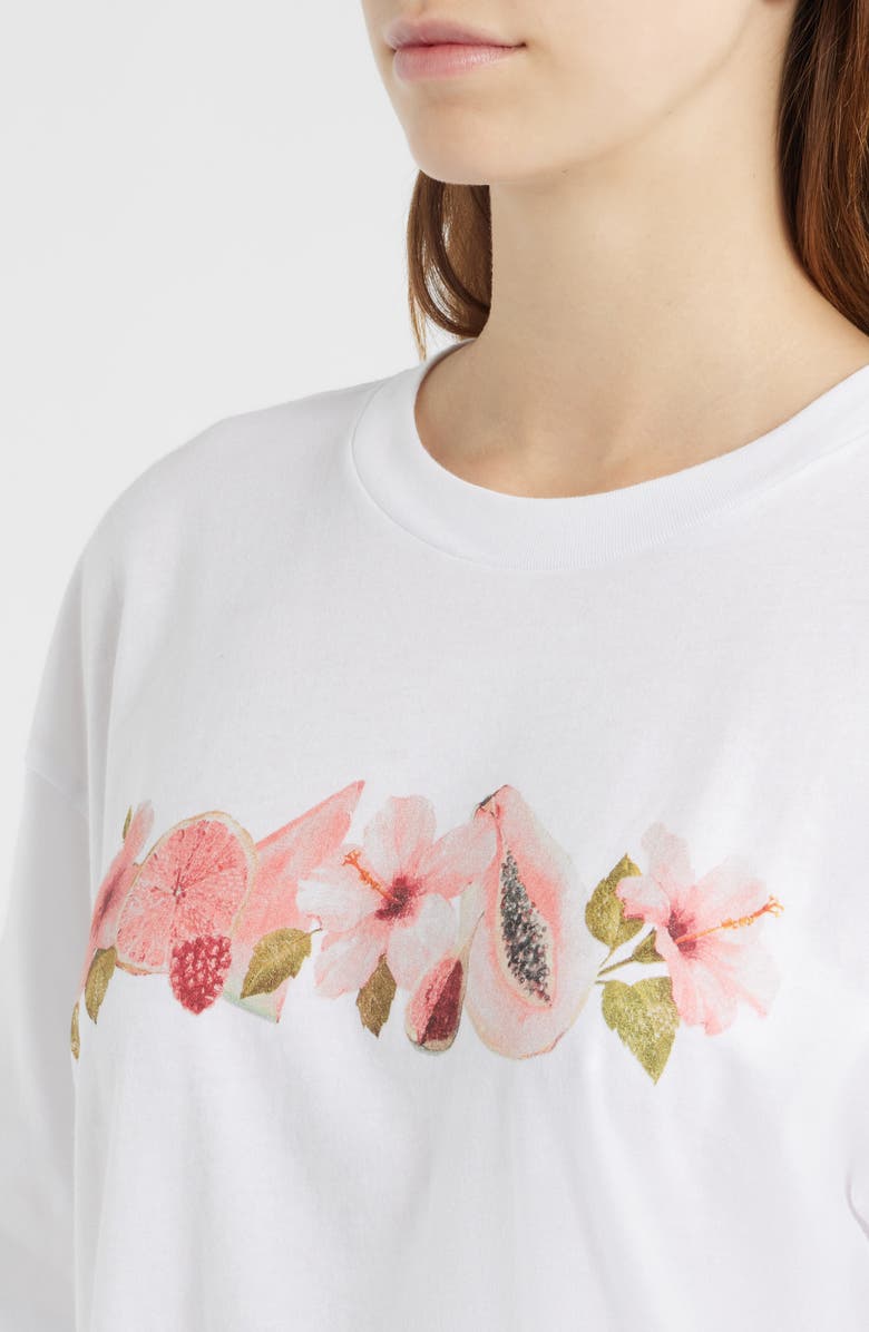 GOLDEN HOUR Tropical Cotton Graphic T-Shirt, Alternate, color, Bright White