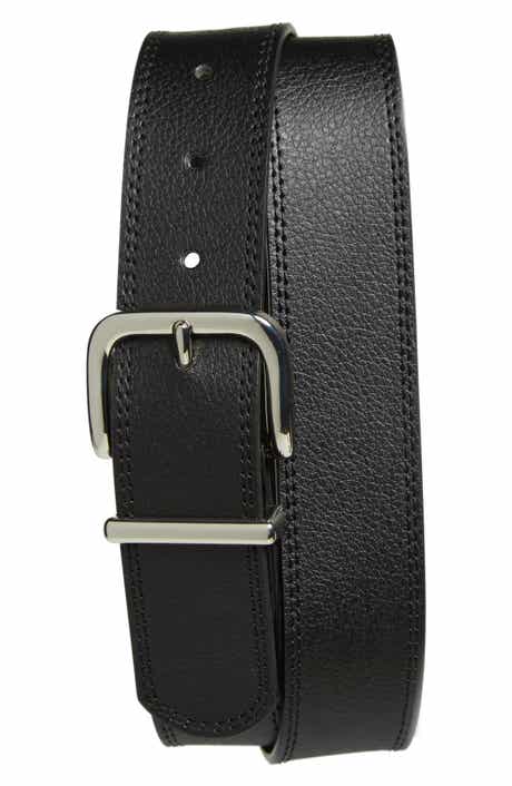 Open Edit Leo Pebbled Leather Belt
