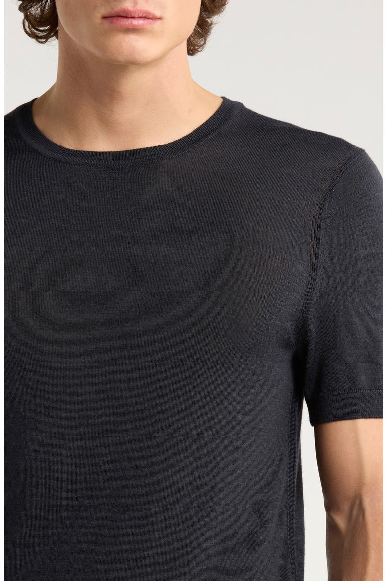 Aulton Short Sleeve Wool Blend Sweater, Alternate, color, CHARCOAL