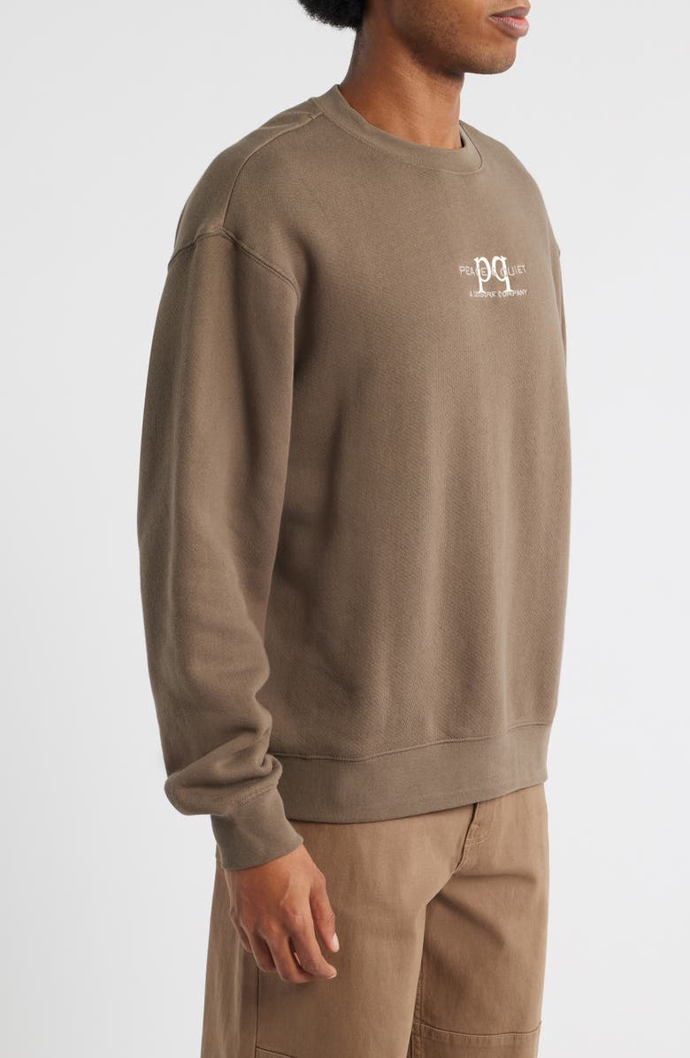 Museum of Peace & Quiet Leisure Co. Graphic Sweatshirt, Alternate, color, Brown