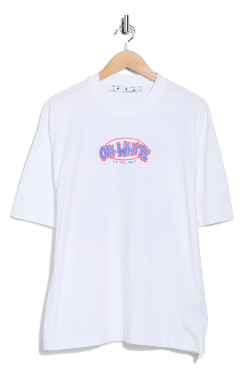 Off-White Sketch Arrowskate T-Shirt, Alternate, color, White And Blue