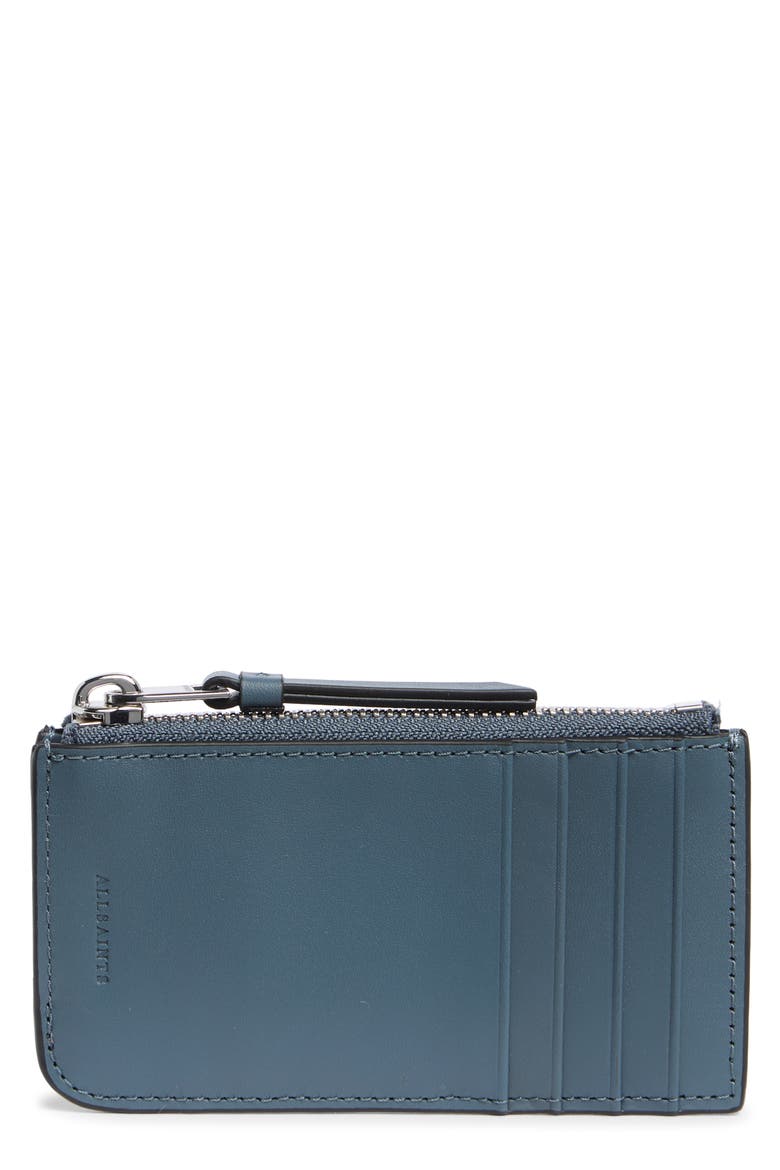 Marlborough Leather Wallet, Main, color, STEEL BLUE