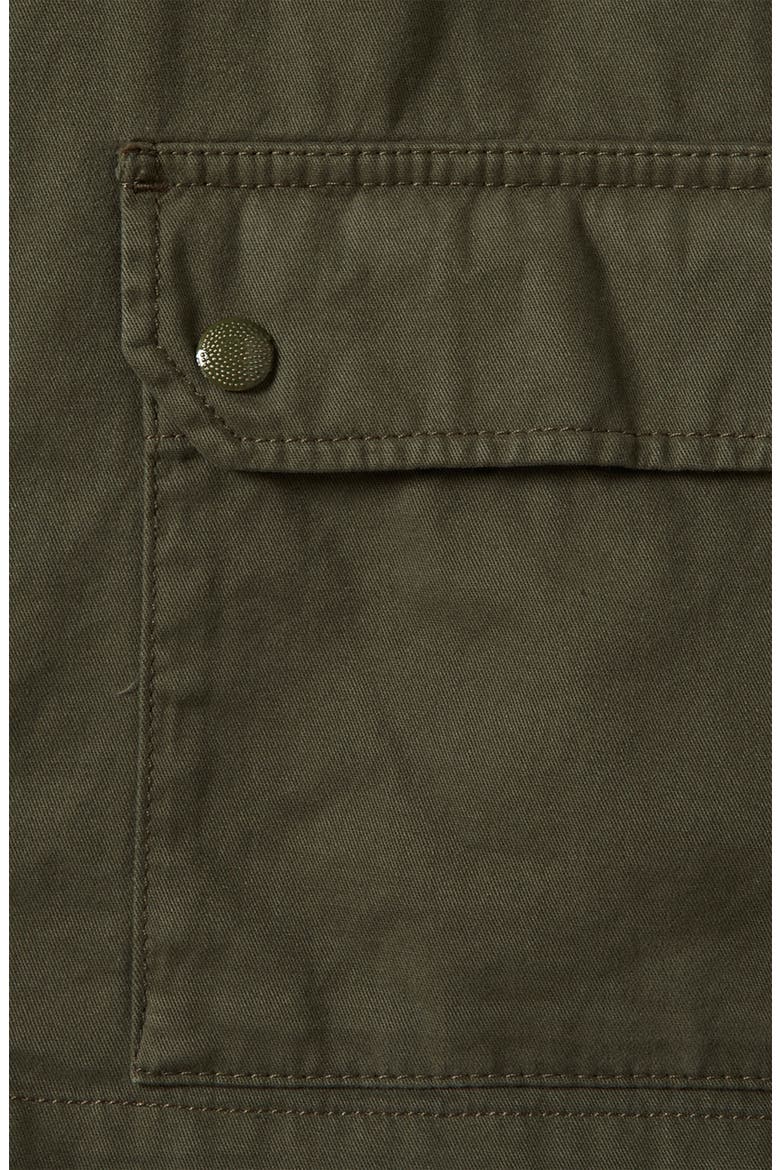 Faux Leather Sleeve Army Jacket, Main, color, KHAKI OLIVE