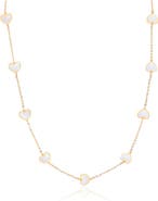The Lovery Fine Jewelry Mother of Pearl Heart Station Necklace
