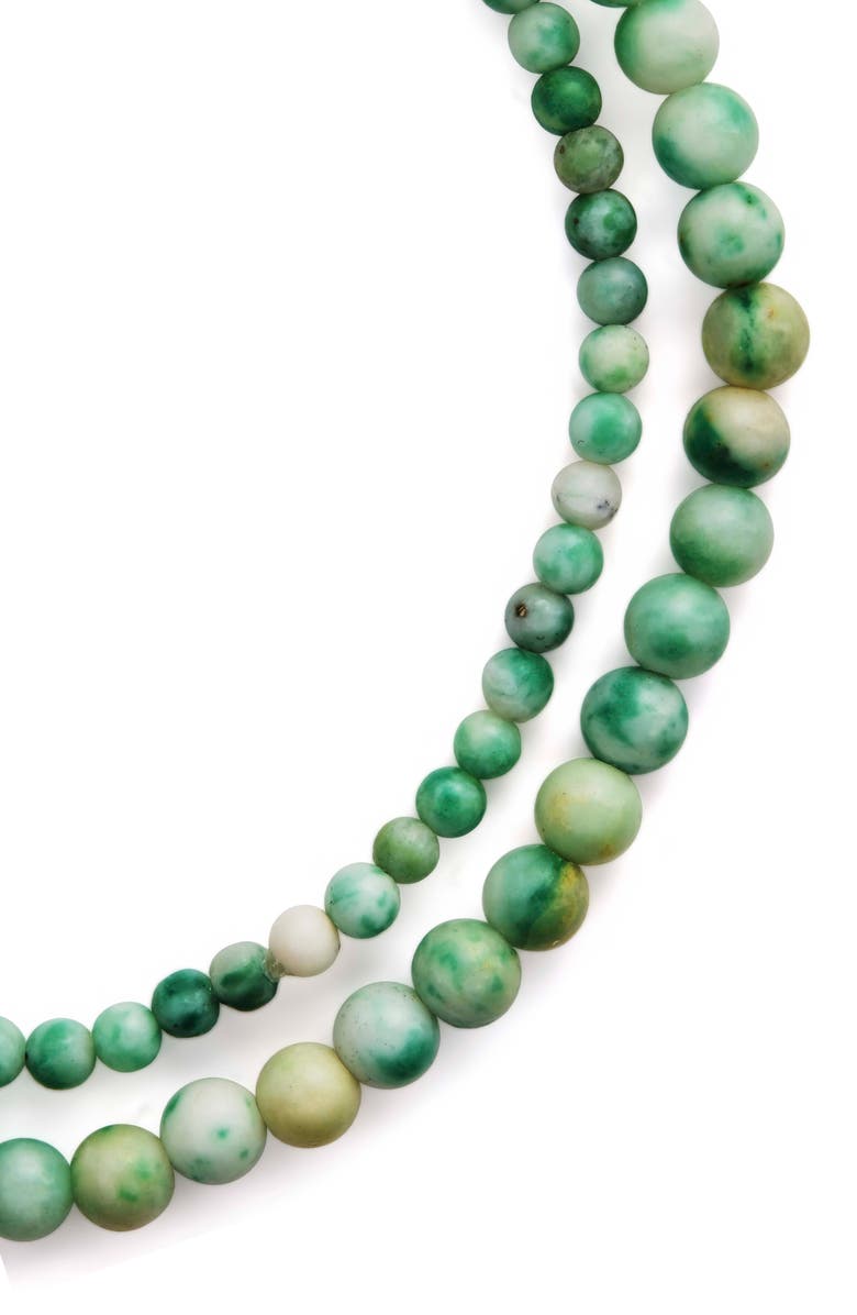 Sterling Forever Stone 2-Pack Beaded Stretch Bracelets, Alternate, color, Ocean