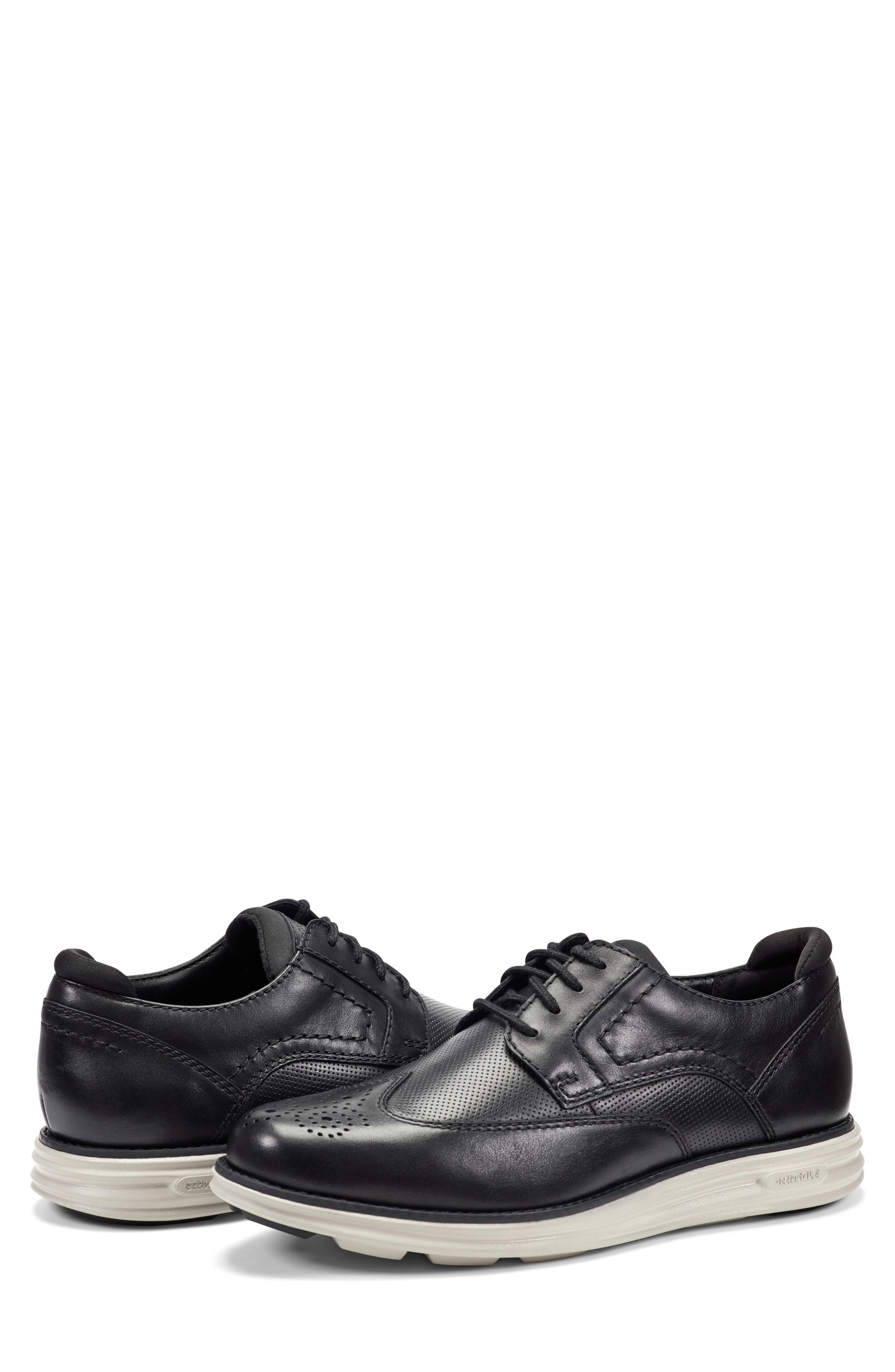 Rockport Coltin Derby, Alternate, color, Black Leather