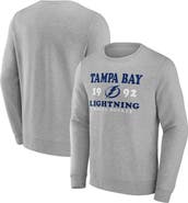 FANATICS Men's Fanatics Branded Heather Charcoal Tampa Bay Lightning Fierce Competitor Pullover Sweatshirt