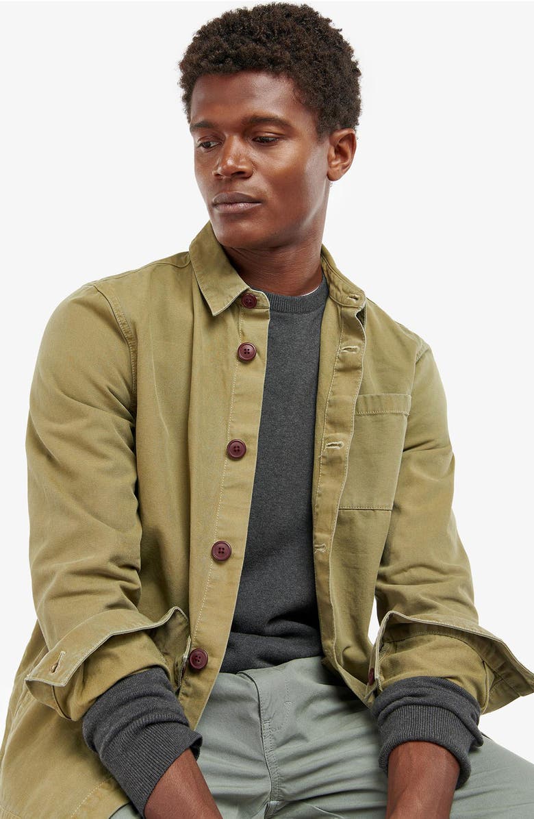 Barbour Washed Button-Up Overshirt, Alternate, color, 