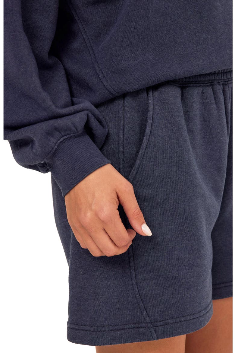 Chantel Mineral Wash Fleece Shorts, Alternate, color, STARGAZER